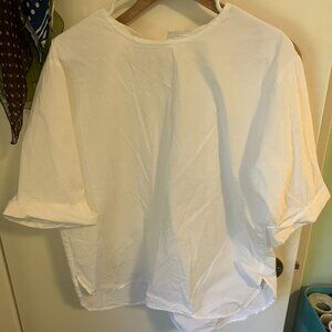 Uniqlo White Cotton Blouse Size M-L